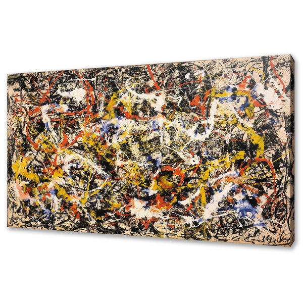 Iconic Jackson Pollock Convergence Modern Design Decor Reproduction Canvas Print Wall Art Picture