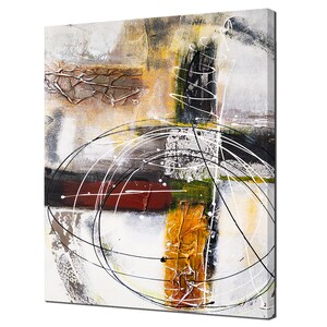 Abstract Multicolour Painting Style Modern Canvas Print Wall Art Picture