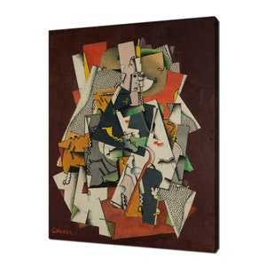 Georges Valmier Jeune Fille Assise (1919) Classic Design Abstract Decor Reproduction Canvas Print Wall Art Picture Wall Hanging