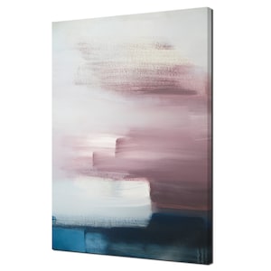 Abstract Art Painting Strokes Pink Blue Modern Design Decor Canvas Print Wall Art Picture