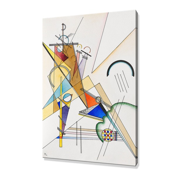 Wassily Kandinsky Gewebe (1923) Classic Design Abstract Decor Reproduction Canvas Print Wall Art