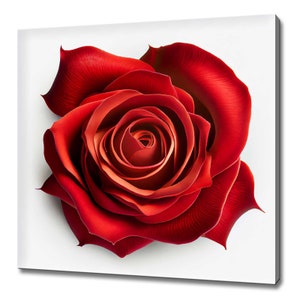 Beautiful Red Rose Flower Modern Floral Design Home Decor Canvas Print Wall Art Picture