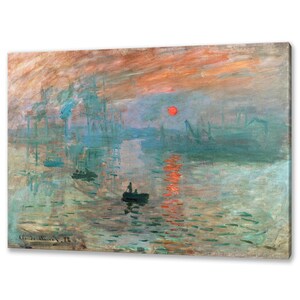 Sunrise (1872) by Claude Monet Reproduction Modern Design Impressionism Home Decor Canvas Print Wall Art Picture Ready To Hang