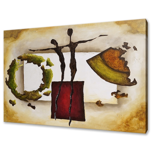 Abstract Figures Couple Oil Painting Style Modern Design Home Decor Canvas Print Wall Art Picture