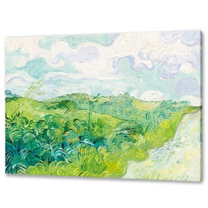 Green Wheat Fields, Auvers (1890) By Vincent Van Gogh Reproduction Home Decor Canvas Print Wall Art Ready To Hang
