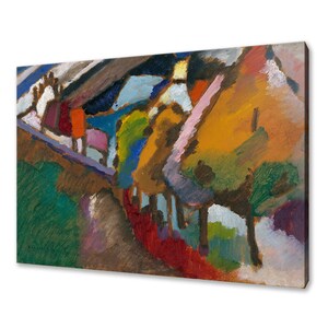 Wassily Kandinsky Murnau Castle And Church (1909) Classic Design Abstract Decor Reproduction Canvas Print Wall Art