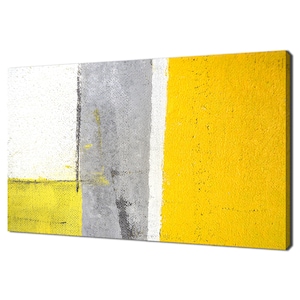 Grey White Yellow Absract Art Painting Modern Design Home Decor Canvas Print Wall Art Picture Many Colours
