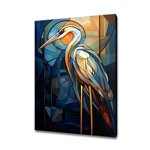 Beautiful Stork Bird Painting Canvas Print, Bird Modern Design Home Wall Decor, Nature Canvas Print Wall Art, Gift For Bird Lover