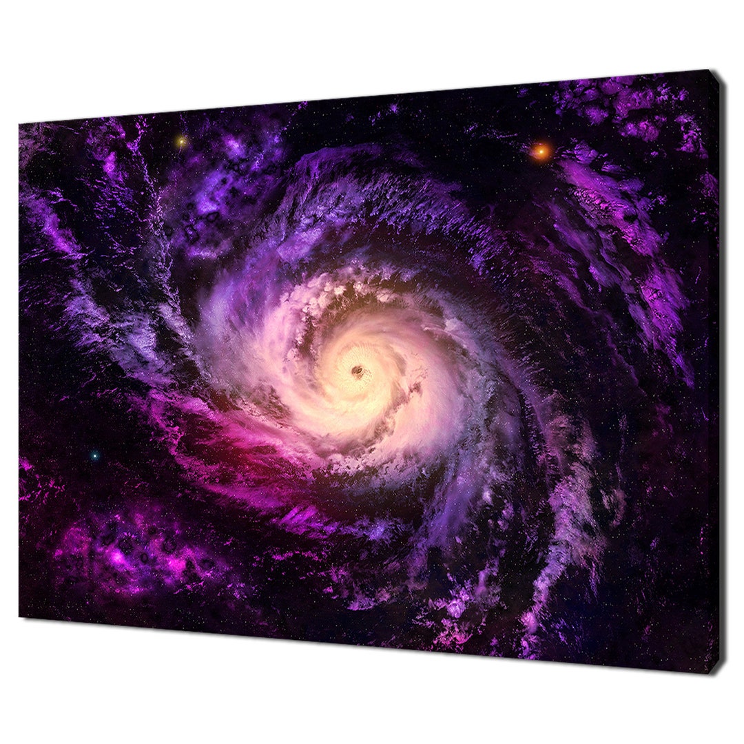 Pink Purple Galaxy Outer Space Modern Design Home Decor Canvas Print ...