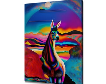 Abstraktes buntes Lama-Tier-moderner Art-Entwurfshauptdekor Leinwand-Druck-Wand-Kunst-Bild