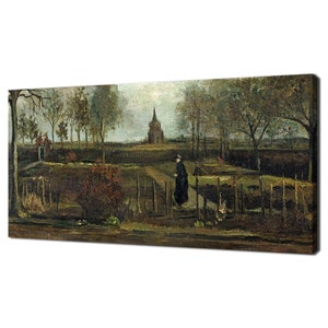 The Parsonage Garden At Nuenen (1884) By Vincent Van Gogh Reproduction Home Decor Canvas Print Wall Art Ready To Hang