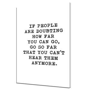 Doubt Inspirational Quote Typography Modern Design Canvas Print Wall Art Picture