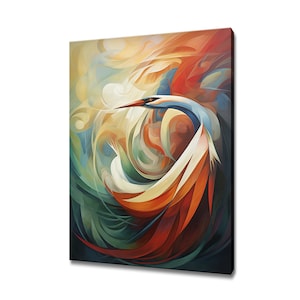 Beautiful Stork Bird Painting Canvas Print, Birds Modern Design Home Wall Decor, Nature Canvas Print Wall Art, Gift For Bird Lover