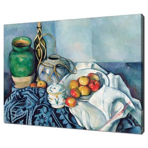 Still Life With Apples By Paul Cézanne Reproduction Home Decor Canvas Print Wall Art Picture Ready To Hang