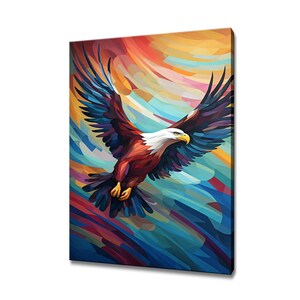 Beautiful Eagle Bird In Flight Painting Canvas Print, Birds Modern Design Home Wall Decor, Nature Canvas Print Wall Art, Gift For Bird Lover