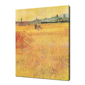 Arles View From The Wheat Fields (1888) By Vincent Van Gogh Reproduction Modern Design Canvas Print Home Decor Wall Art