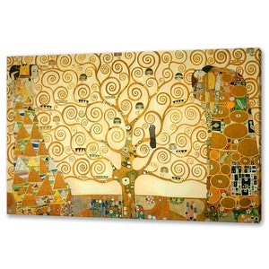 Gustav Klimt Tree of Life 1909 Art Nouveau Reproduction Modern Style Canvas Print Wall Art Picture