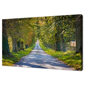 Beautiful Country Road Path With Trees Modern Design Home Decor Canvas Print Wall Art Wall Hanging