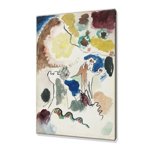 Wassily Kandinsky Paradies (1911) Riproduzione di decorazione astratta con design classico, stampa su tela, arte murale