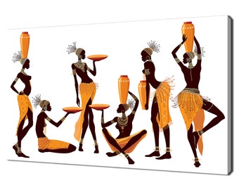 Abstract African Women Modern Design Home Decor Canvas Print Wall Art Picture Wall Hanging