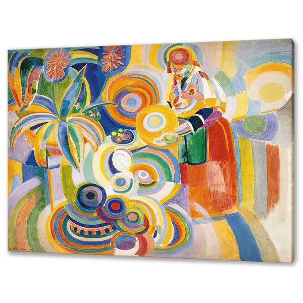 Robert Delaunay Portuguese Woman (1916) Classic Design Abstract Decor Reproduction Canvas Print Wall Art Wall Hanging