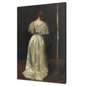17th Century Lady (1895), Baroque Antique Portrait Of Woman, Antique Moody Art, Vintage Painting Canvas Print, Romantic Fine Art Print