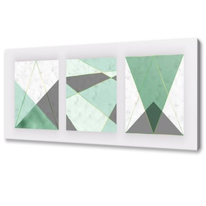 Marmor Geometrische Formen Grün Grau Abstrakt Minimalismus Modernes Design Wohnkultur Leinwand Druck Wand Kunst Bild