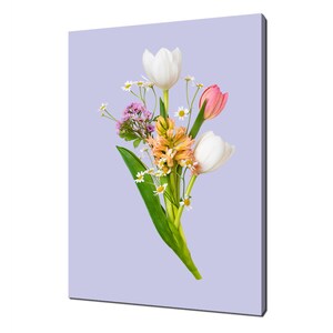 Clourful Spring Flowers Tulips Modern Floral Design Canvas Print Home Decor Wall Art Picture Ready To Hang
