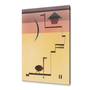 Wassily Kandinsky Eckig (Angolare) (1931) Riproduzione di stampa su tela di design classico astratto decorazione murale
