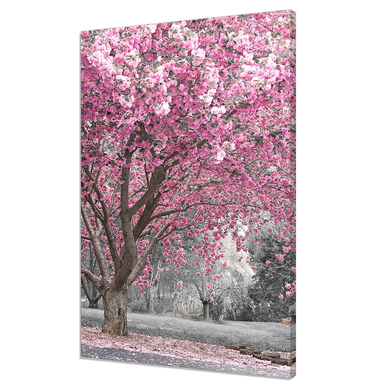 Beautiful Pink Flowering Cherry Blossom Tree Modern Design Home Decor ...