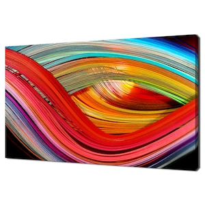 Rainbow Abstract Colourful Flame Modern Design Home Decor Canvas Print Wall Art Wall Hanging