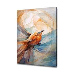 Beautiful Sparrow Bird Painting Canvas Print, Birds Modern Design Home Wall Decor, Nature Canvas Print Wall Art, Gift For Bird Lover
