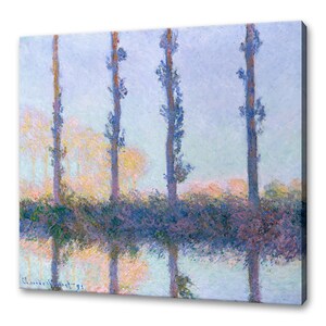 The Four Trees (1891) by Claude Monet Reproduction Modern Style Impressionism Canvas Print Wall Art
