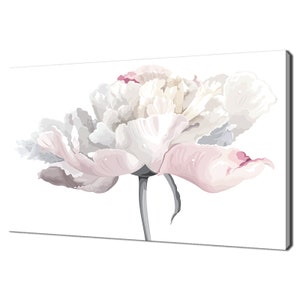 Beautiful Elegant White Peony Flower Modern Design Home Decor Canvas Print Wall Art Picture