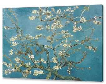 Almond Blossom (1890) Flowers By Vincent Van Gogh Reproduction Home Decor Canvas Print Wall Art Picture Ready To Hang