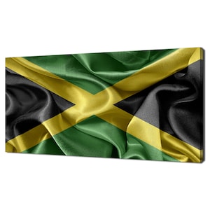 Jamaica National Flag Modern Design Home Decor Canvas Print Wall Art Picture
