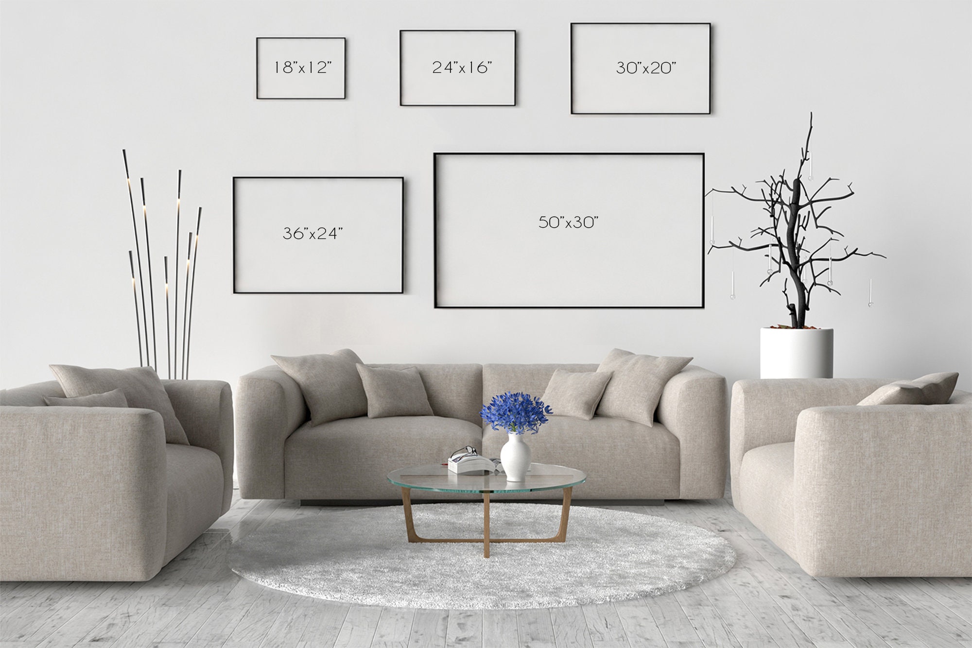 送料込・まとめ買い 特別価格Navy Blue and Aqua Canvas Wall Art Mid Century Modern