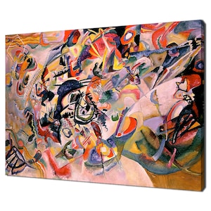 Wassily Kandinsky Composition VII (1913) Classic Design Abstract Decor Reproduction Canvas Print Wall Art Picture