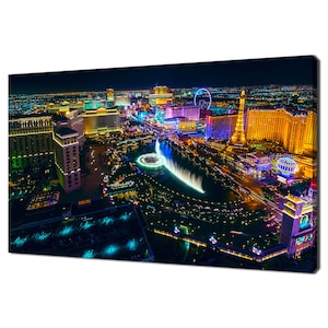 The Las Vegas Strip At Night Colourful Lights Modern Design Home Decor Canvas Print Wall Art Picture Wall Hanging