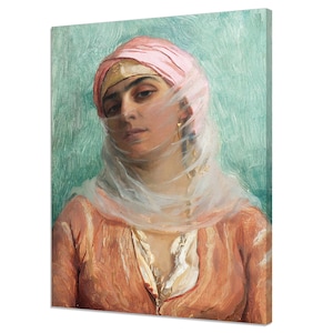 Young Ottoman Woman 1879 Theodoros Ralli Reproduction, Vintage Painting Canvas Print, Antique Female Portrait Fine Art, Lady Portrait Print