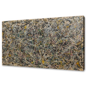 Iconic Jackson Pollock Number 1 Modern Design Decor Reproduction Canvas Print Wall Art Picture