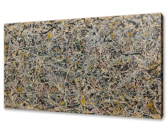 Iconic Jackson Pollock Number 1 Modern Design Decor Reproduction Canvas Print Wall Art Picture