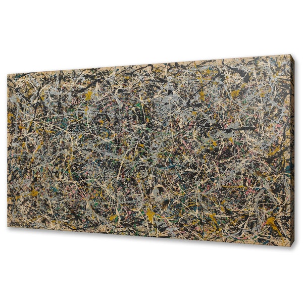 Iconic Jackson Pollock Number 1 Modern Design Decor Reproduction Canvas Print Wall Art Picture