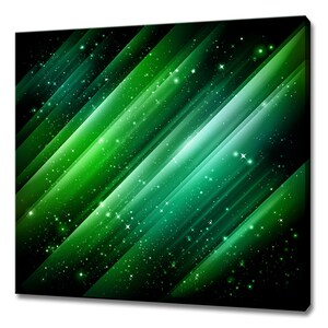 Abstract Green Sparkles Rays Of Light Modern Design Home Decor Canvas Print Wall Art Picture