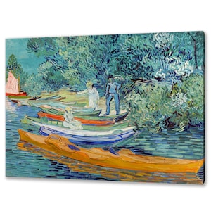 Bank der Oise in Auvers (1890) von Vincent Van Gogh Reproduktion Wohnkultur Leinwand Druck Wandkunst Bild fertig zum Aufhängen