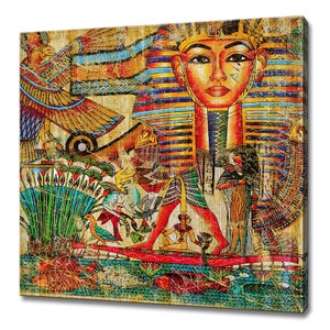 Ancient Egyptian Traditional Style Collage Modern Design Home Decor Canvas Print Wall Art Wall Hanging