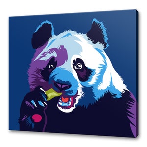 Panda Bear Abstract Animal Canvas Print Wall Art Picture Modern Design