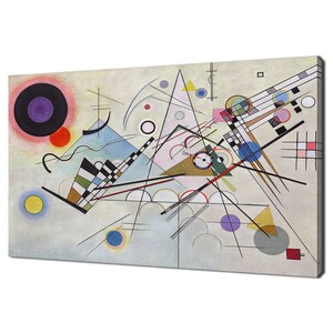 Wassily Kandinsky Composition VIII (1923) Classic Design Abstract Decor Reproduction Canvas Print Wall Art Picture