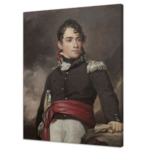 Gentleman Portrait 1813, Vintage Painting Canvas Print, Antique Male Portrait Fine Art, Man Portrait Vintage Print, 18th Century Wall Art
