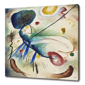 Wassily Kandinsky Aquarell Mit Strich (1912) Iconic Modern Design Abstract Decor Reproduction Canvas Print Wall Art Picture